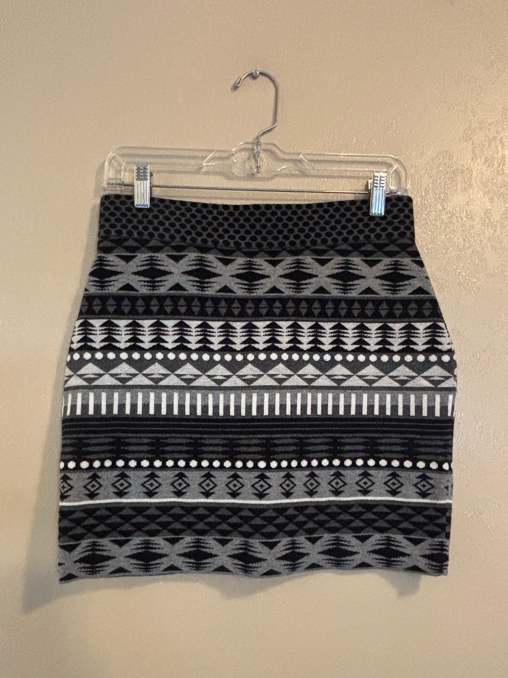 Krimson Klover Apres Ski Geometric Jacquard Sweater Mini Skirt sz M